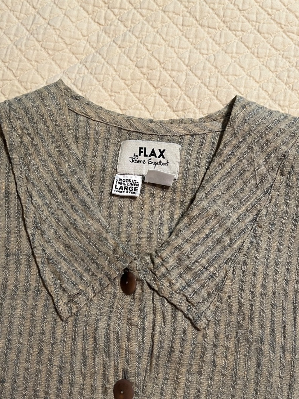 Flax by Jeanne Engelhart Duster/Swing Dress SZ LARGE - Picture 4 of 8
